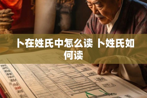 卜在姓氏中怎么读 卜姓氏如何读
