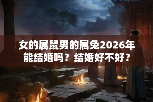 女的属鼠男的属兔2026年能结婚吗?结婚好不好? 女的属鼠男的属兔2026年能结婚吗?结婚好不好?