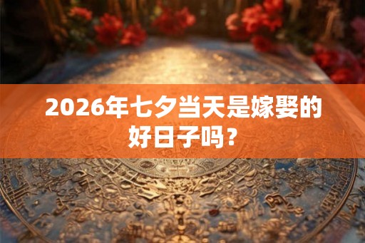 2026年七夕当天是嫁娶的好日子吗？