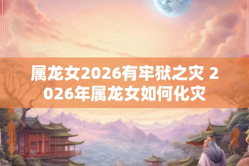 属龙女2026有牢狱之灾 2026年属龙女如何化灾