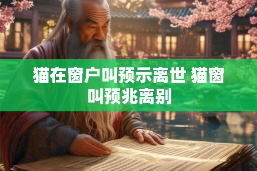 猫在窗户叫预示离世 猫窗叫预兆离别 猫在窗户叫预示离世 猫窗叫预兆离别