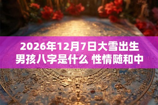 2026年12月7日大雪出生男孩八字是什么 性情随和中年顺遂