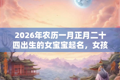 2026年农历一月正月二十四出生的女宝宝起名，女孩名字推荐