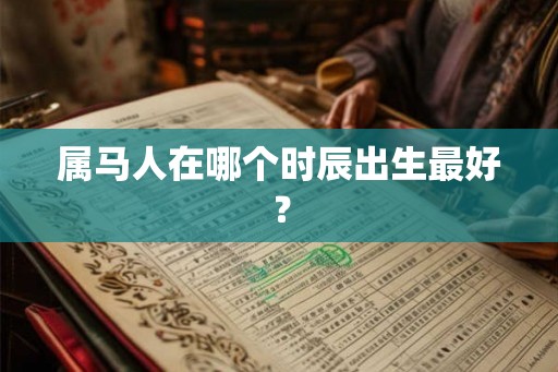属马人在哪个时辰出生最好？