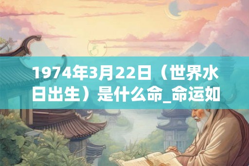 1974年3月22日（世界水日出生）是什么命_命运如何
