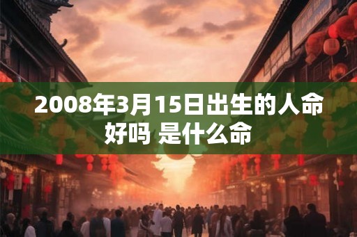 2008年3月15日出生的人命好吗 是什么命