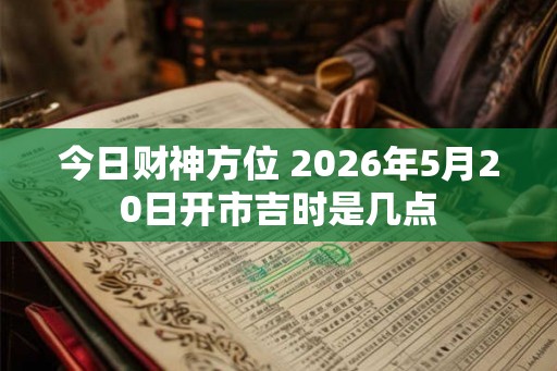今日财神方位 2026年5月20日开市吉时是几点
