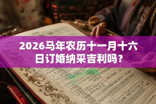 2026马年农历十一月十六日订婚纳采吉利吗? 2026马年农历十一月十六日订婚纳采吉利吗?