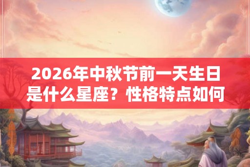 2026年中秋节前一天生日是什么星座?性格特点如何? 2026年中秋节前一天生日是什么星座?性格特点如何?
