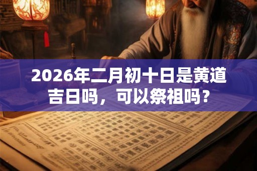 2026年二月初十日是黄道吉日吗，可以祭祖吗？