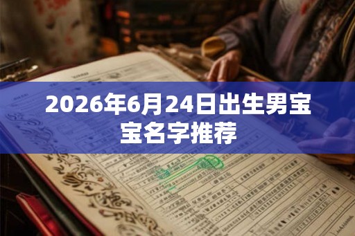 2026年6月24日出生男宝宝名字推荐