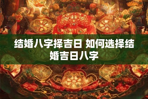 结婚八字择吉日 如何选择结婚吉日八字