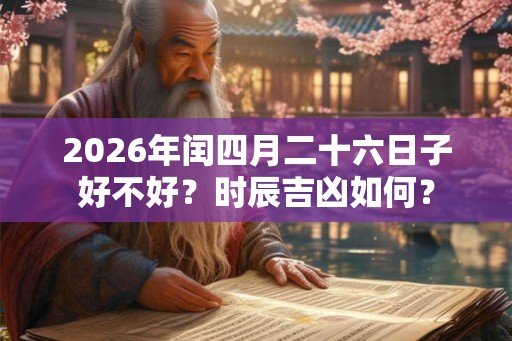 2026年闰四月二十六日子好不好?时辰吉凶如何? 2026年闰四月二十六日子好不好?时辰吉凶如何?