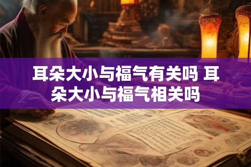 耳朵大小与福气有关吗 耳朵大小与福气相关吗