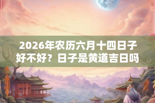 2026年农历六月十四日子好不好？日子是黄道吉日吗？