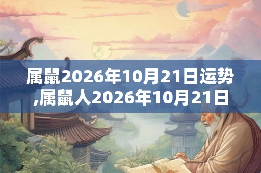 属鼠2026年10月21日运势,属鼠人2026年10月21日财运,生肖鼠2026年10月21日运势