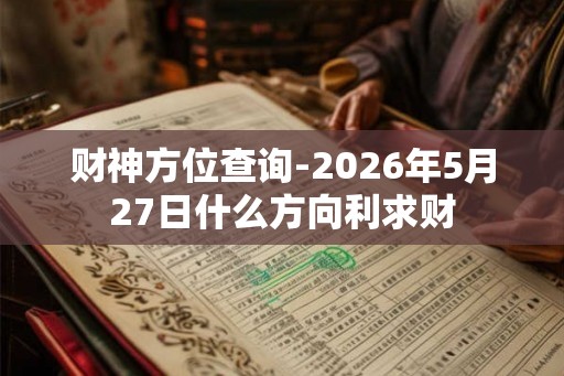 财神方位查询-2026年5月27日什么方向利求财