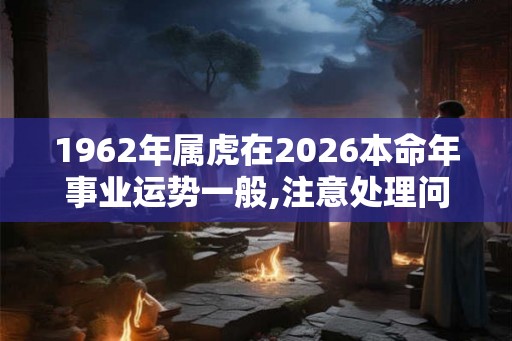 1962年属虎在2026本命年事业运势一般,注意处理问题方法
