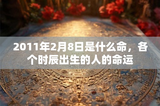 2011年2月8日是什么命，各个时辰出生的人的命运