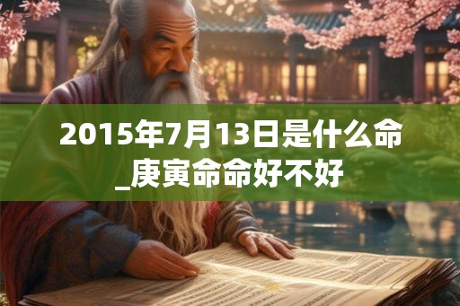 2015年7月13日是什么命_庚寅命命好不好