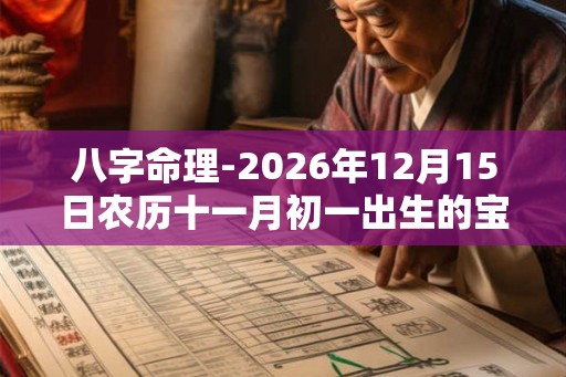 八字命理-2026年12月15日农历十一月初一出生的宝宝五行取名