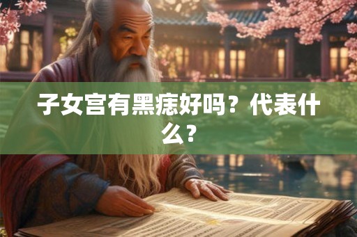 子女宫有黑痣好吗？代表什么？