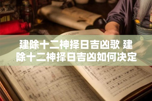 建除十二神择日吉凶歌 建除十二神择日吉凶如何决定择日
