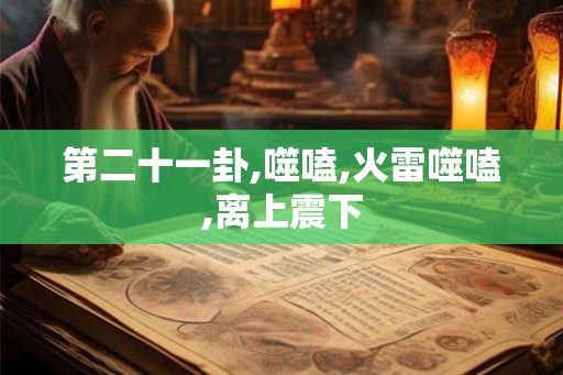 第二十一卦,噬嗑,火雷噬嗑,离上震下