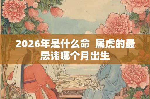 2026年是什么命  属虎的最忌讳哪个月出生