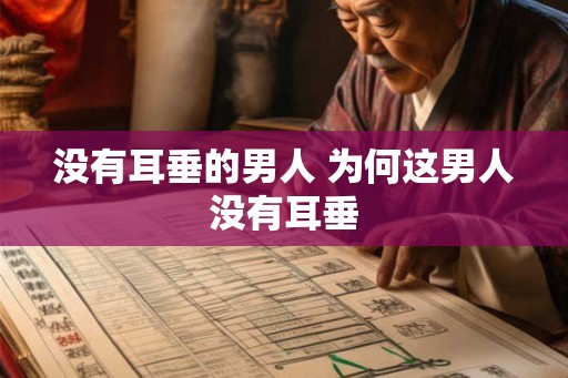 没有耳垂的男人 为何这男人没有耳垂