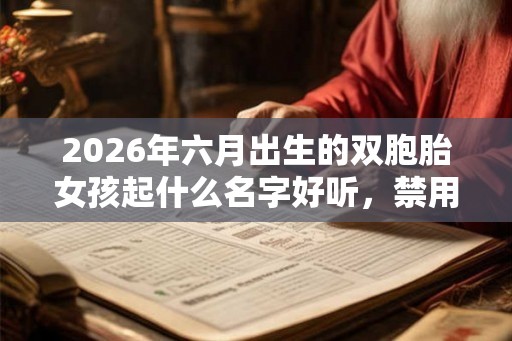 2026年六月出生的双胞胎女孩起什么名字好听,禁用什么字 2026年六月出生的双胞胎女孩起什么名字好听,禁用什么字