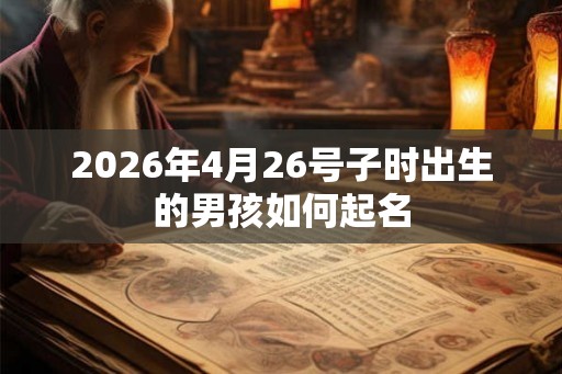 2026年4月26号子时出生的男孩如何起名