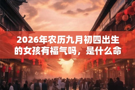 2026年农历九月初四出生的女孩有福气吗，是什么命？