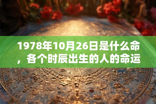1978年10月26日是什么命,各个时辰出生的人的命运 1978年10月26日是什么命,各个时辰出生的人的命运