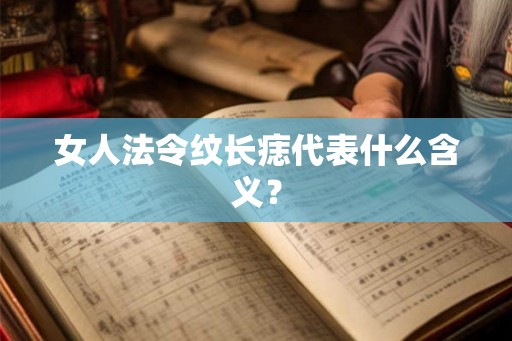 女人法令纹长痣代表什么含义? 女人法令纹长痣代表什么含义?