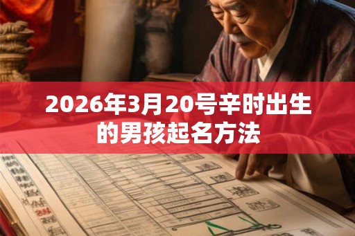 2026年3月20号辛时出生的男孩起名方法