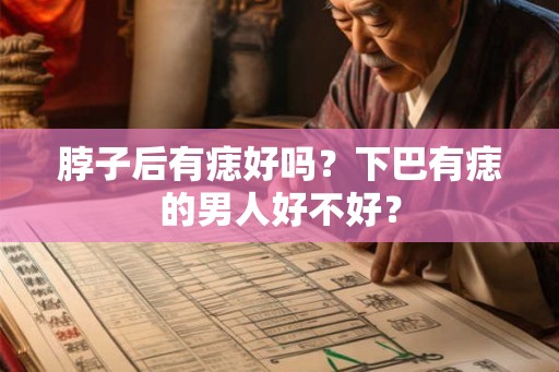 脖子后有痣好吗？下巴有痣的男人好不好？