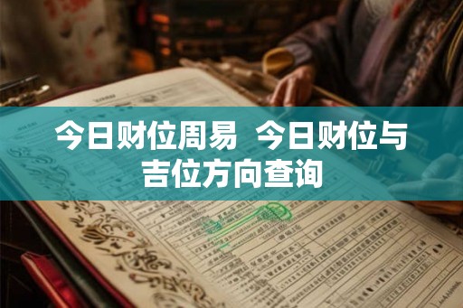 今日财位周易  今日财位与吉位方向查询