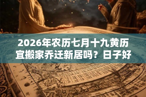 2026年农历七月十九黄历宜搬家乔迁新居吗？日子好吗