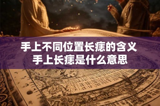 手上不同位置长痣的含义 手上长痣是什么意思