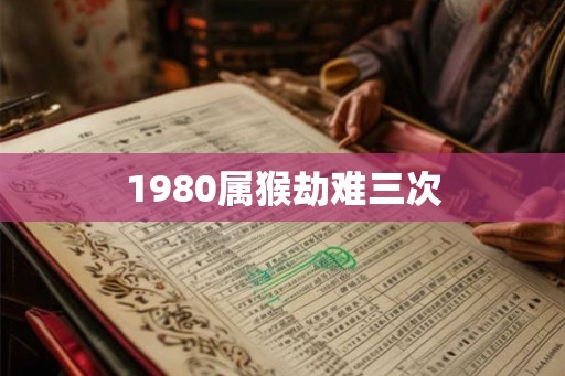1980属猴劫难三次
