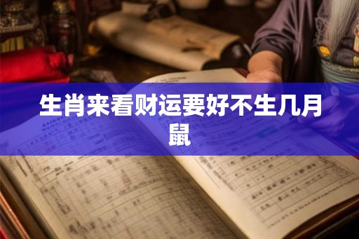生肖来看财运要好不生几月鼠