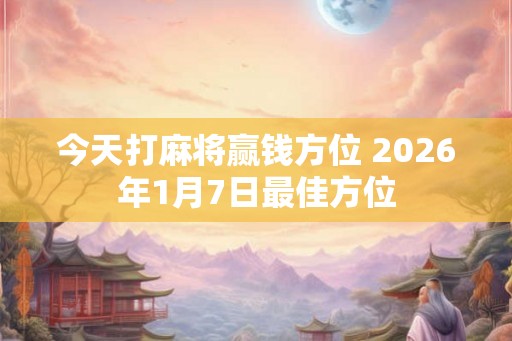 今天打麻将赢钱方位 2026年1月7日最佳方位