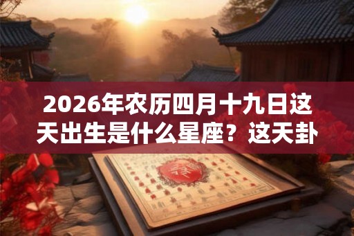 2026年农历四月十九日这天出生是什么星座?这天卦象怎样? 2026年农历四月十九日这天出生是什么星座?这天卦象怎样?