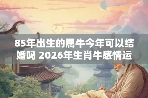 85年出生的属牛今年可以结婚吗 2026年生肖牛感情运势