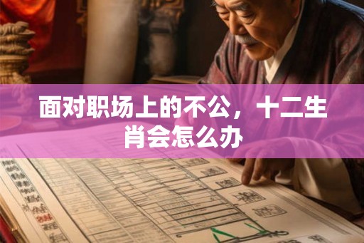 面对职场上的不公，十二生肖会怎么办
