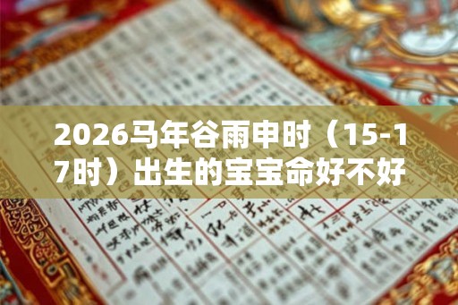 2026马年谷雨申时(15-17时)出生的宝宝命好不好? 2026马年谷雨申时(15-17时)出生的宝宝命好不好?