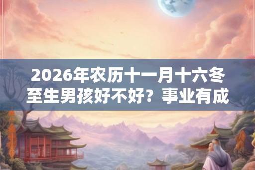 2026年农历十一月十六冬至生男孩好不好？事业有成吗？