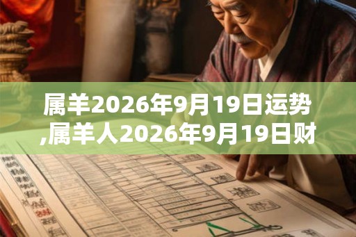 属羊2026年9月19日运势,属羊人2026年9月19日财运,生肖羊2026年9月19日运势