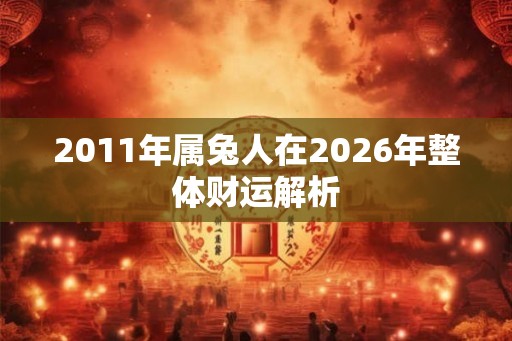 2011年属兔人在2026年整体财运解析